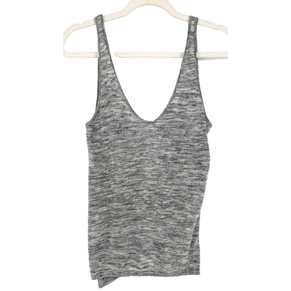 Lululemon Mix and Mingle Tank Heathered Vapor Melanite V Neck Linen Knit Size 6 - Picture 6 of 9